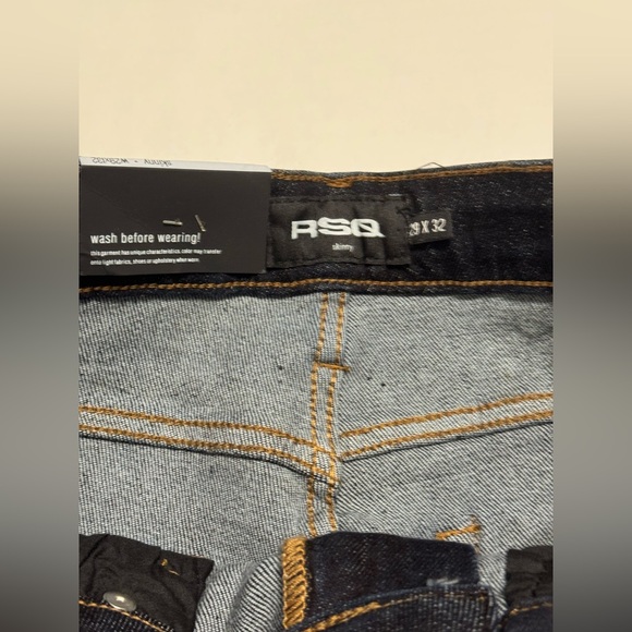 RSQ Men's Skinny Jeans - Dark Blue 29X32 - Picture 3 of 6